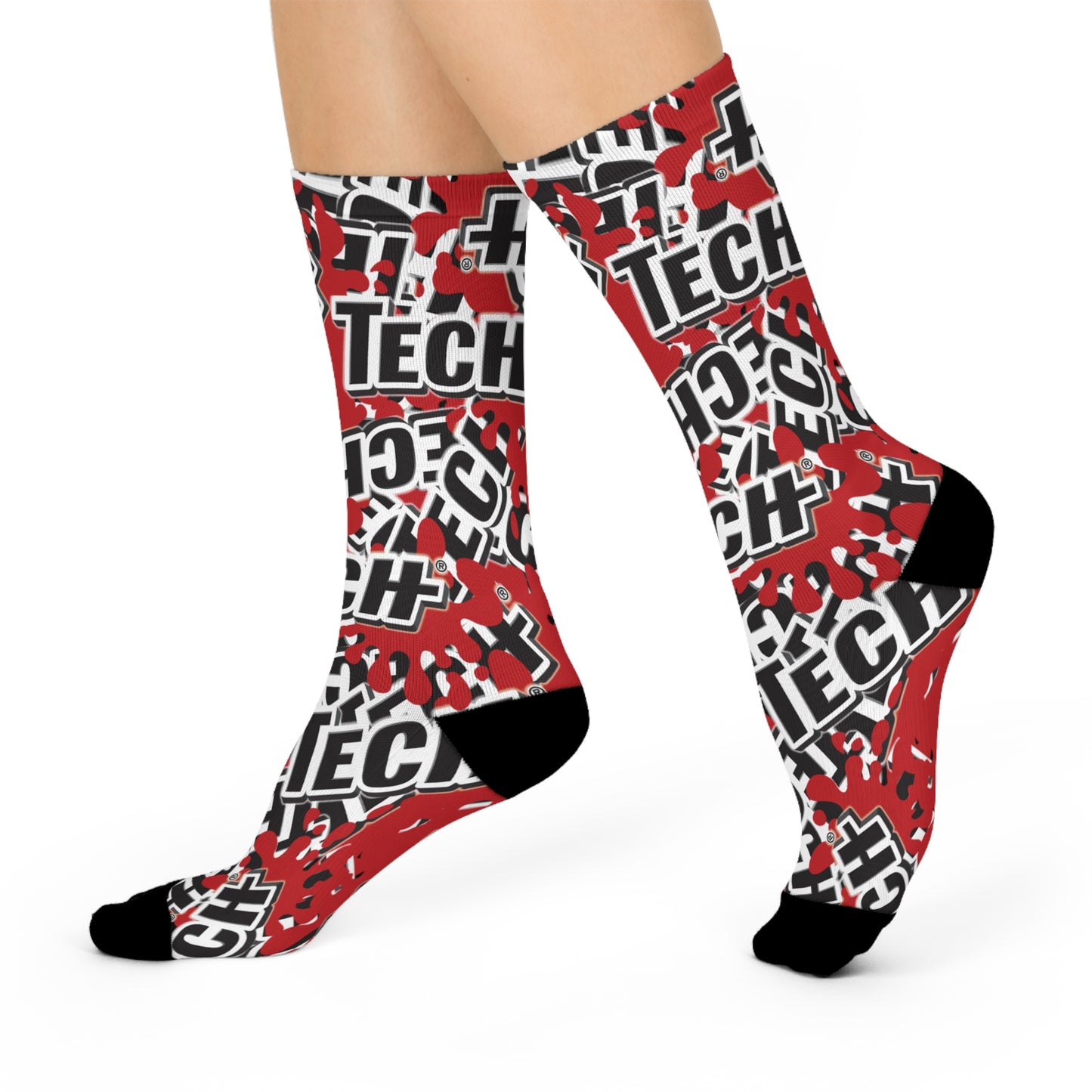 (TECH) Blob Sticker-Bomb Cushioned Crew Socks