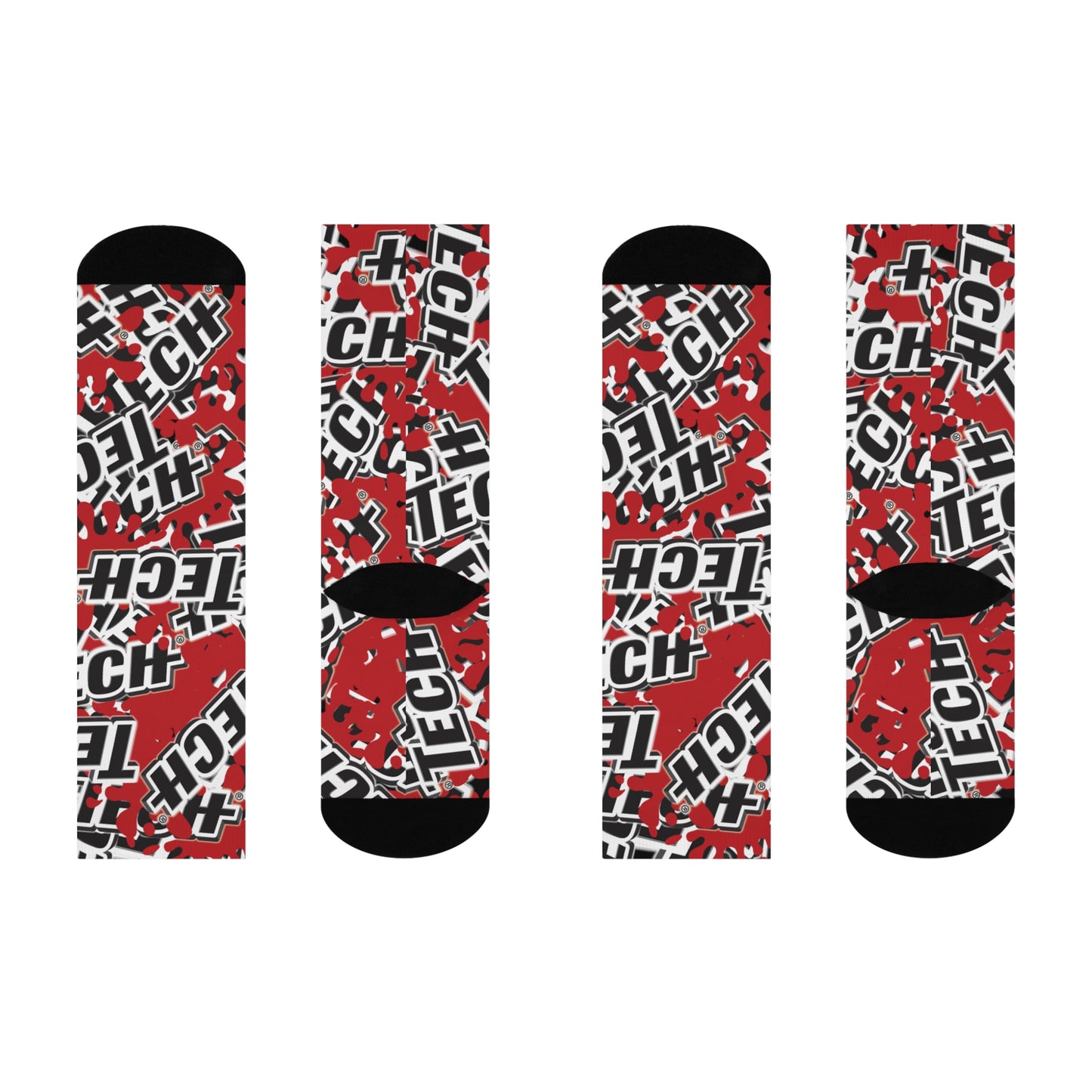 (TECH) Blob Sticker-Bomb Cushioned Crew Socks