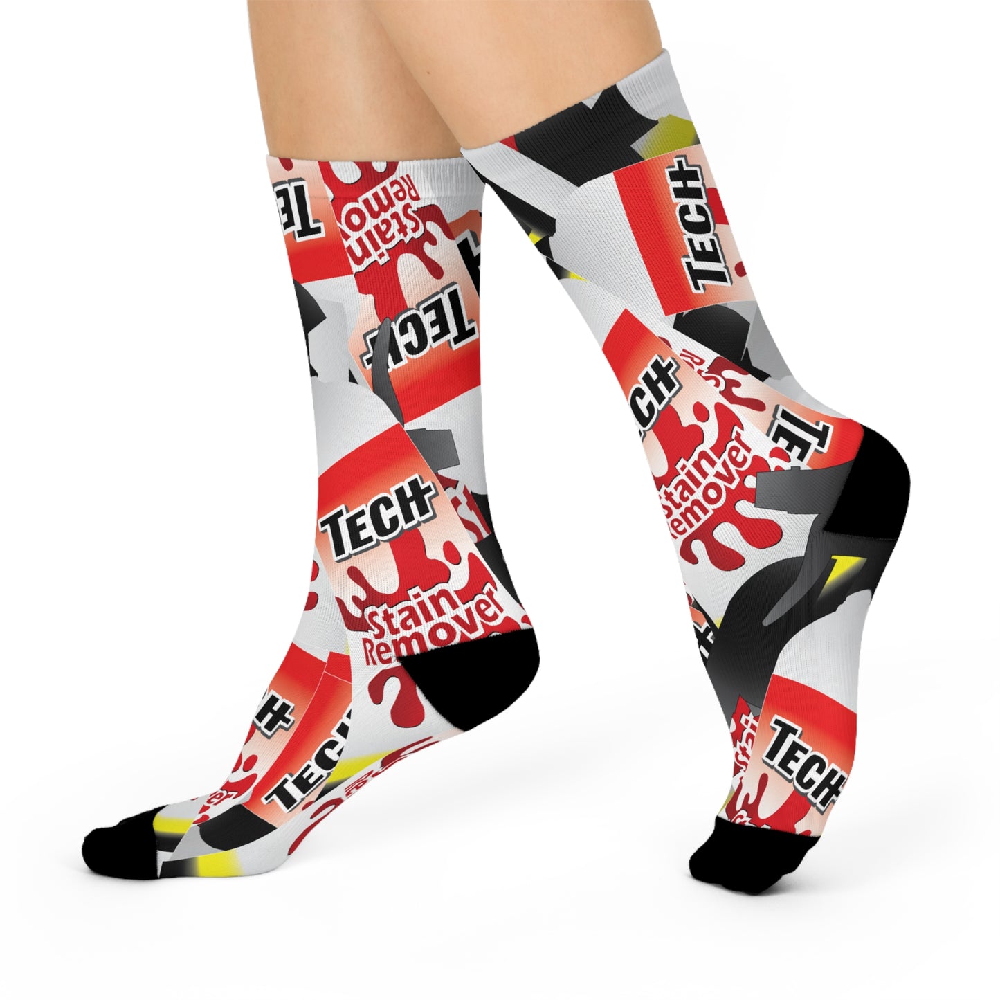 (TECH) TECH Bottle Sticker-Bomb Cushioned Crew Socks