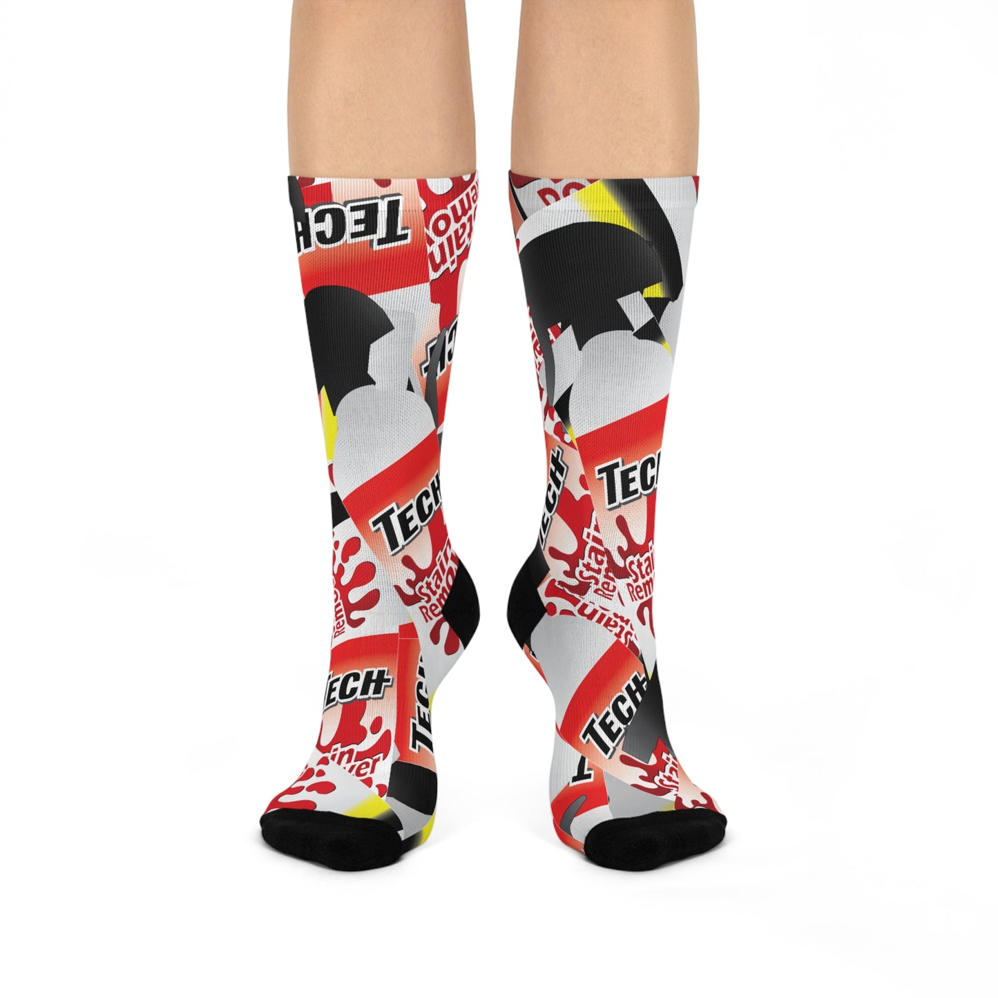 (TECH) TECH Bottle Sticker-Bomb Cushioned Crew Socks