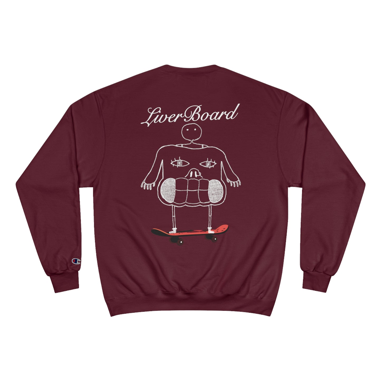 ZKILLASHERTZ   Liver Board Crewneck Sweatshirt