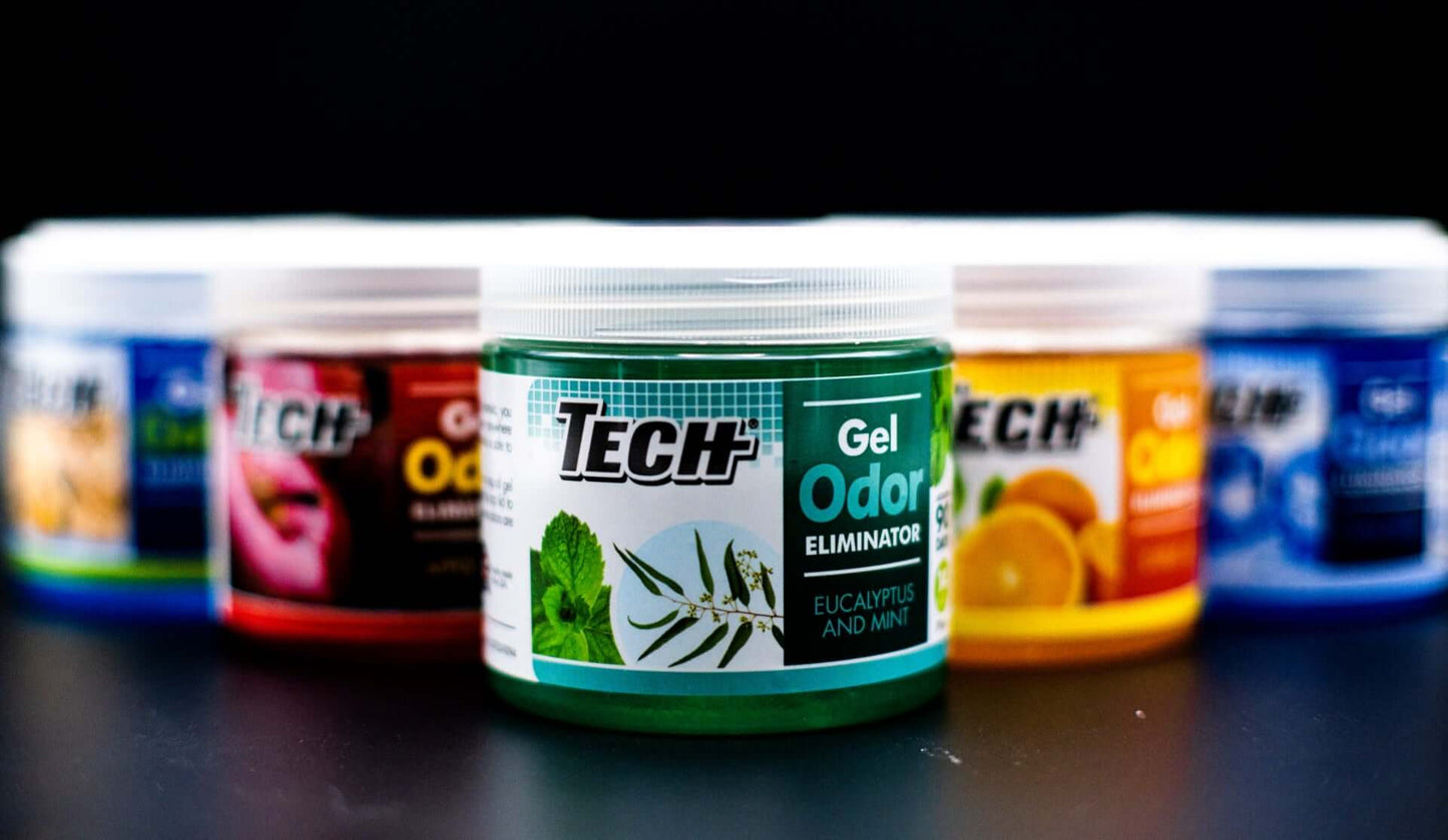 TECH Gel Odor Eliminator Apple Cinnamon 14 oz - 3 pk - For Homes and Other Indoor Uses - Odor Absorber to Freshen Up Your Space