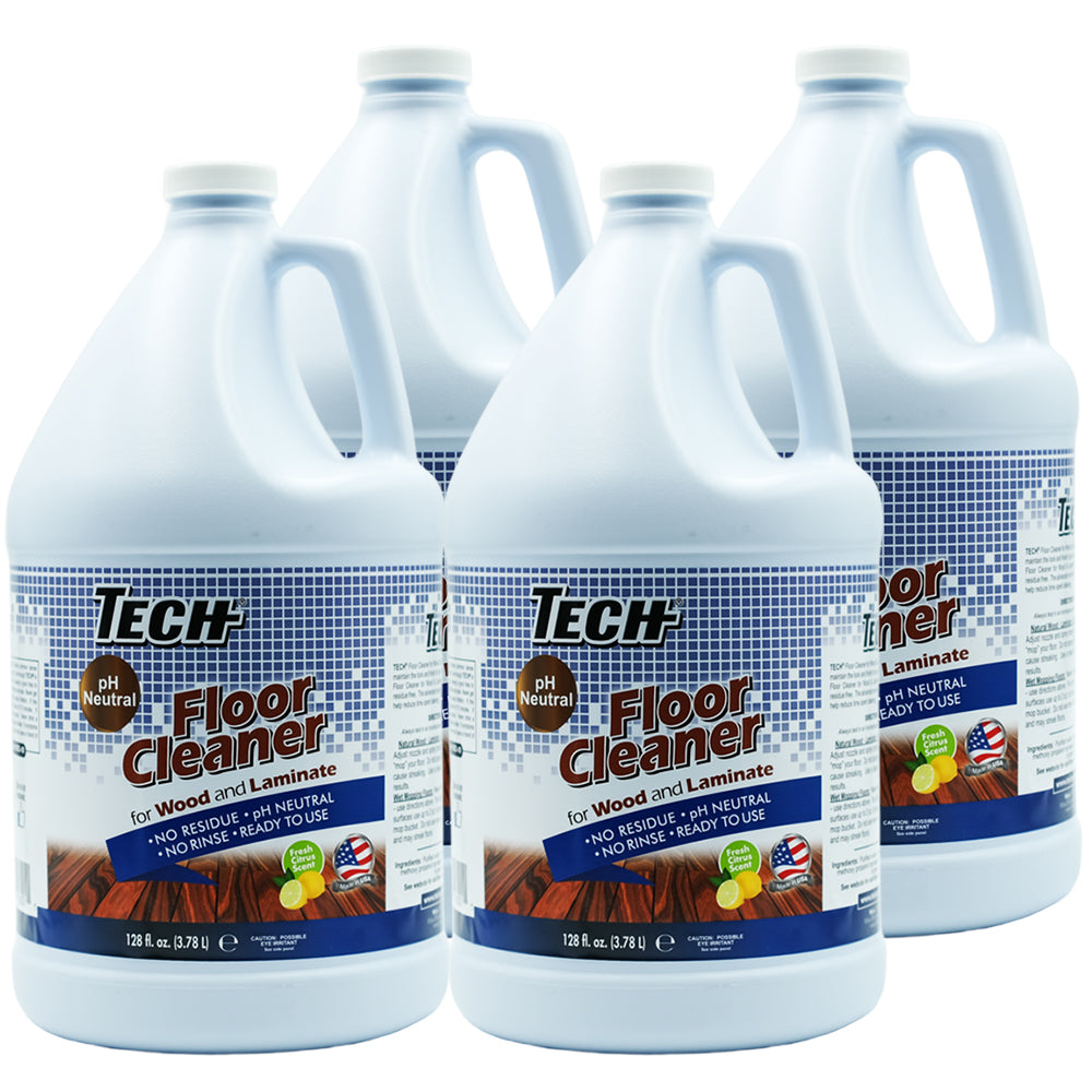 TECH Wood & Laminate Floor Cleaner Gallon 4 pk