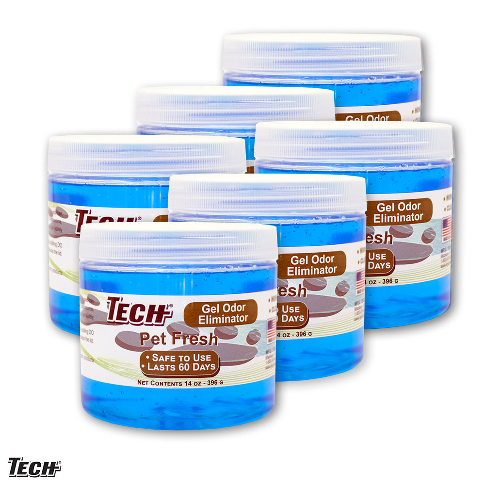 TECH Gel Odor Eliminator 14 oz Pet Fresh - 6 pk