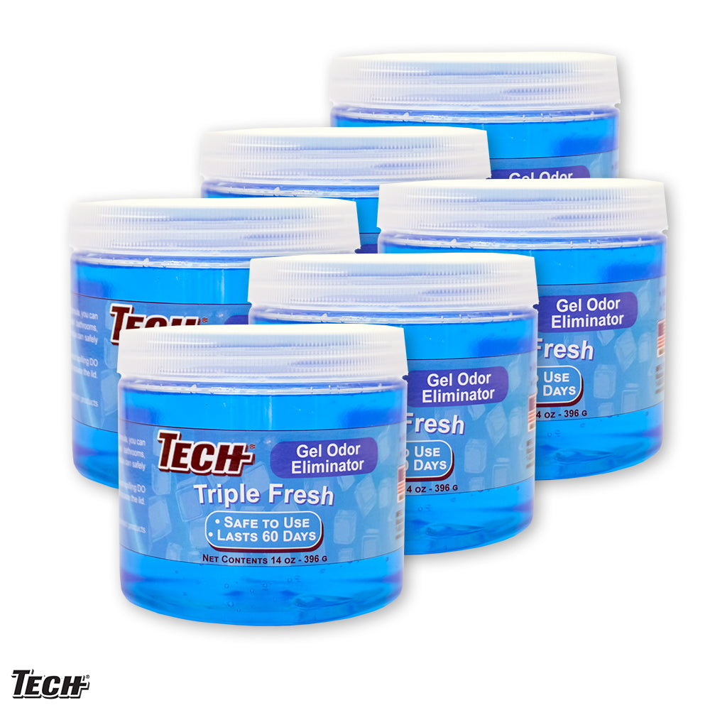 TECH Gel Odor Eliminator 14 oz Triple Fresh - 6 pk