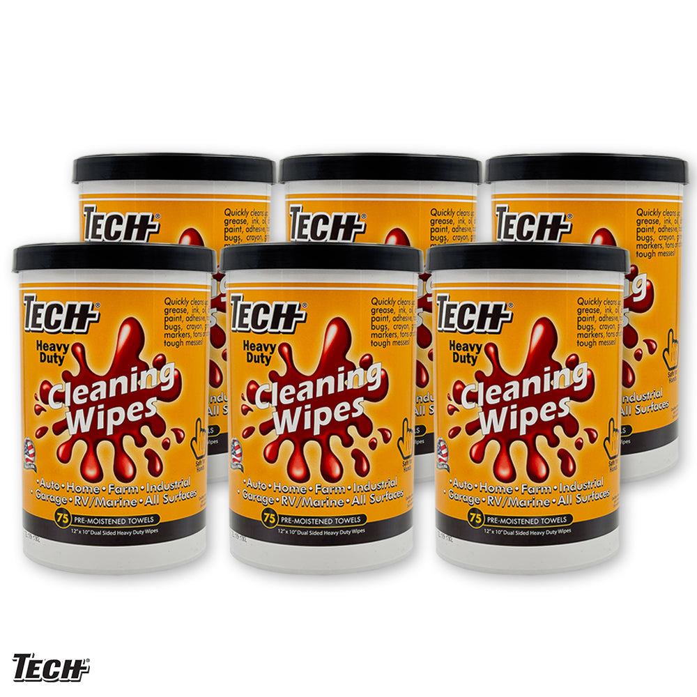 TECH Heavy Duty Cleaning Wipes 75 CT