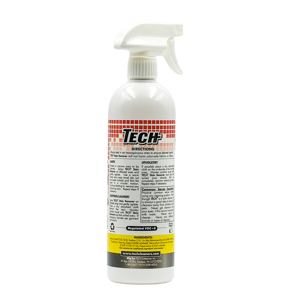 TECH Stain Remover 24 oz Back Side