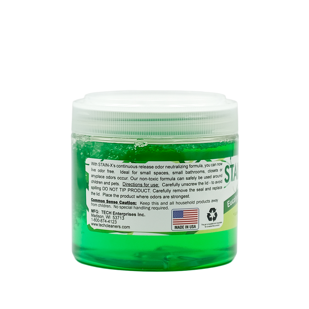 Stain-X Gel Odor Eliminator Eucalyptus Mint Side