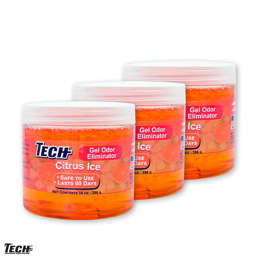 TECH Gel Odor Eliminator 14 oz Citrus Ice - 3 pk