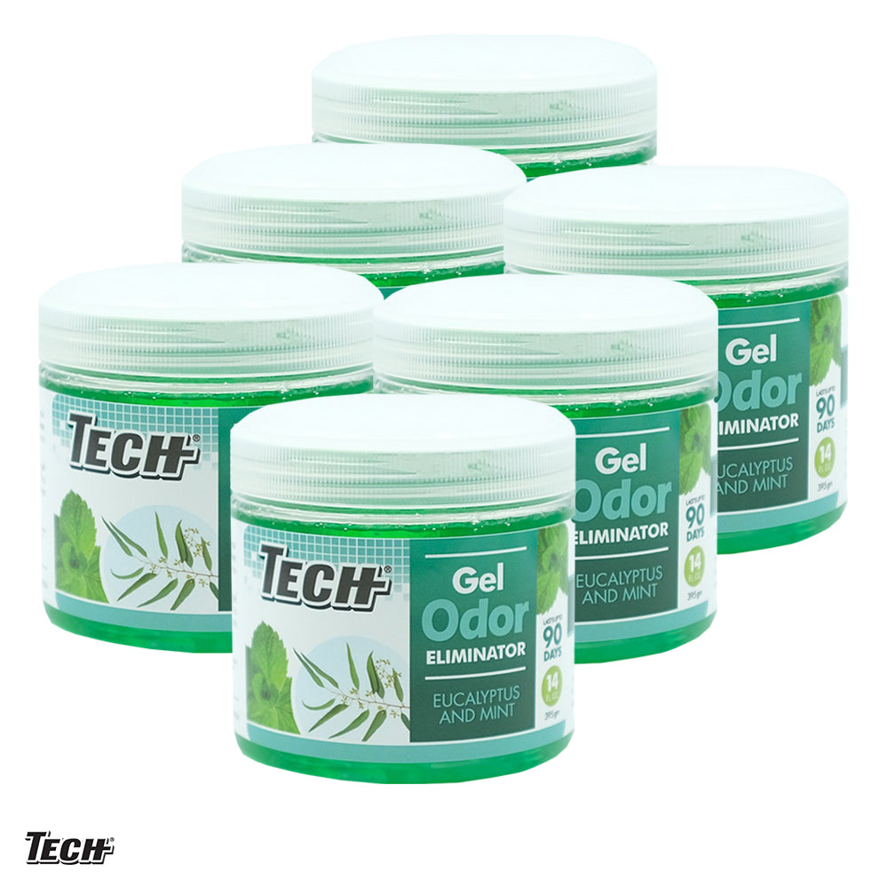 TECH Gel Odor Eliminator Eucalyptus Mint 14 oz  - Buy 3, Get 3 More FREE!