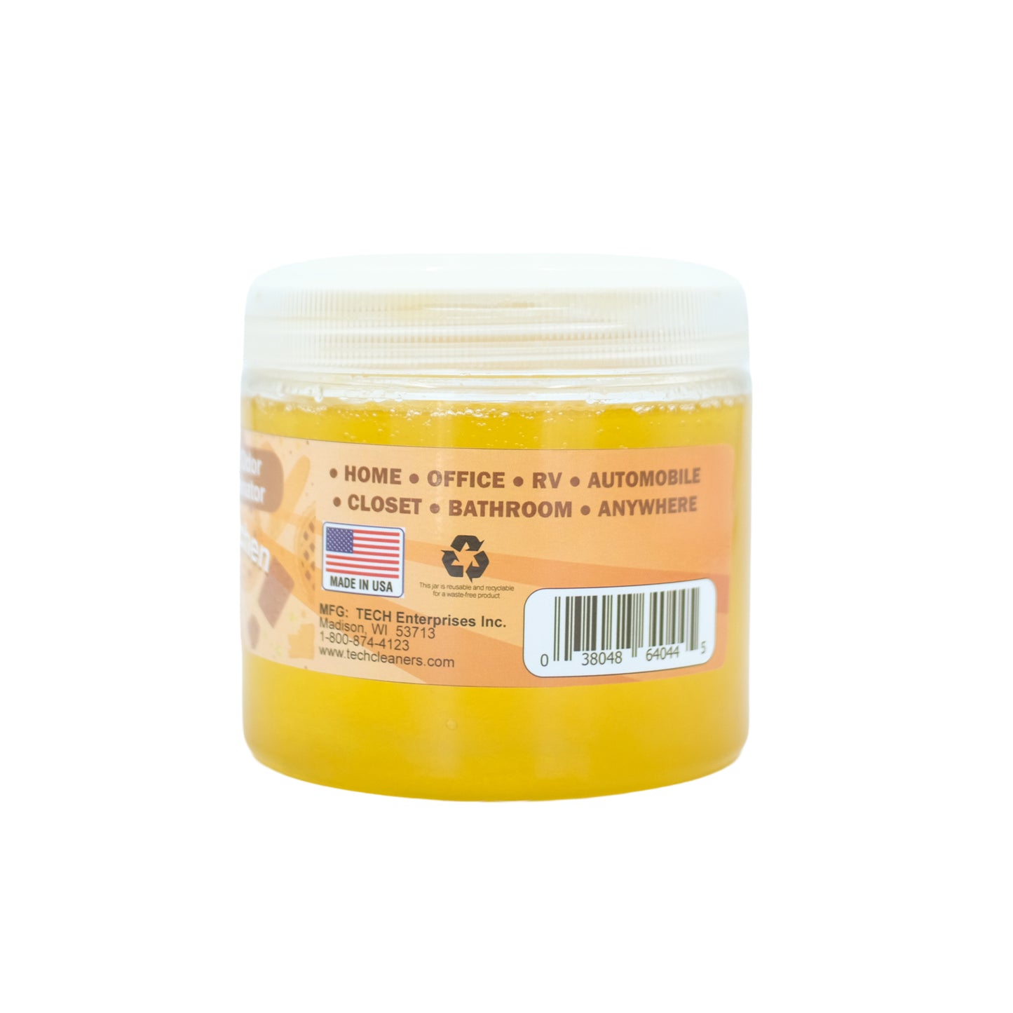 TECH Gel Odor Eliminator Grandmas Kitchen Side view of Jar