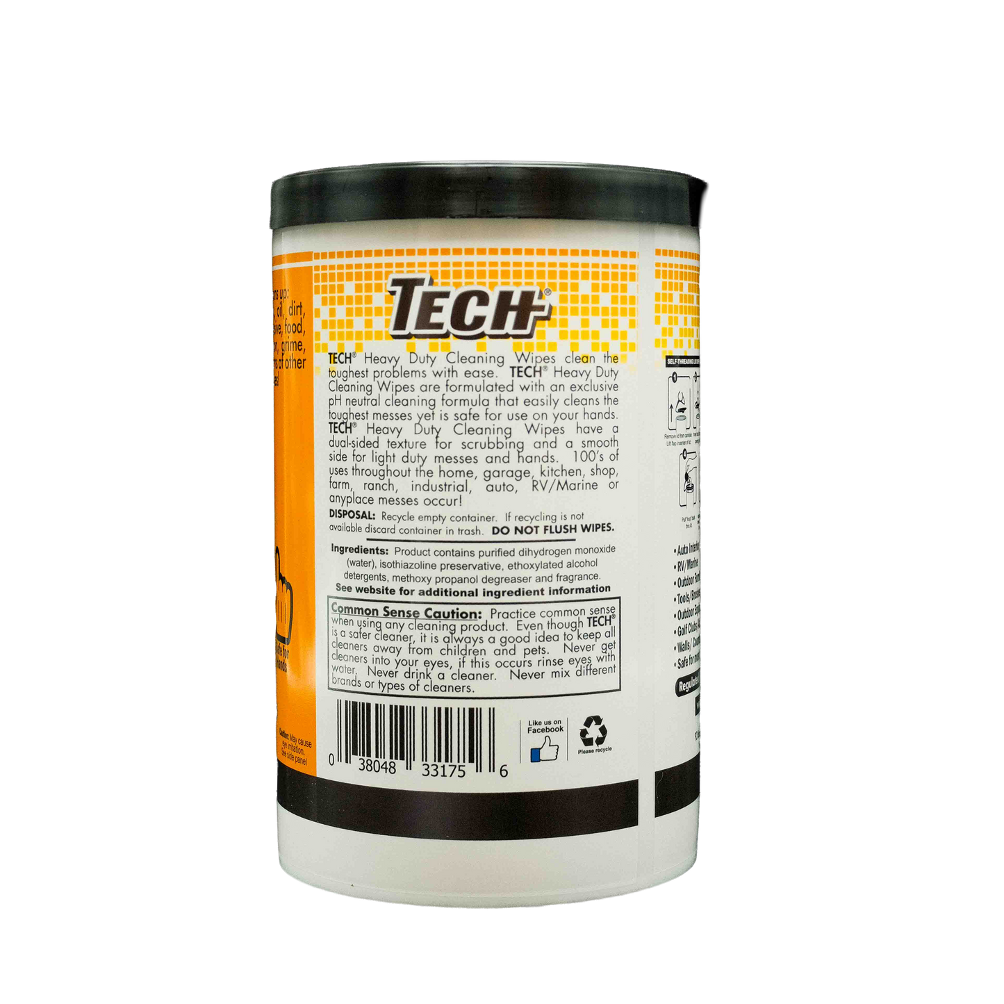 TECH Heavy Duty Cleaning Wipes 75 CT