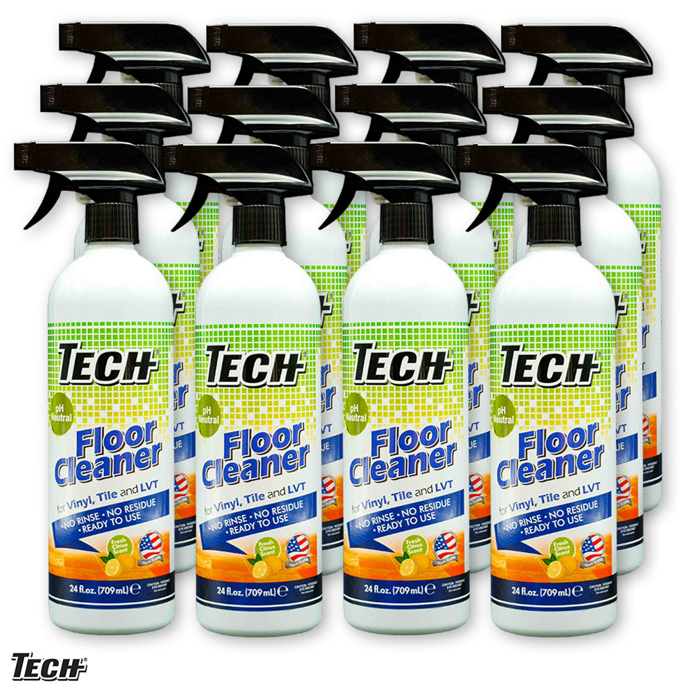 TECH Floor Cleaner For Tile, Vinyl & LVT Floors 24 oz - 12 pk