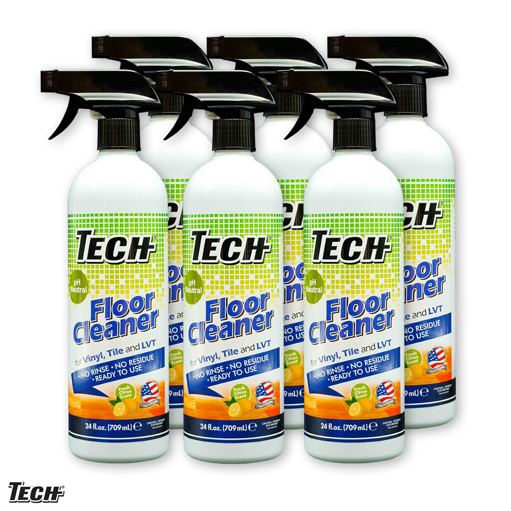 TECH Floor Cleaner For Tile, Vinyl & LVT Floors 24 oz - 6 pk