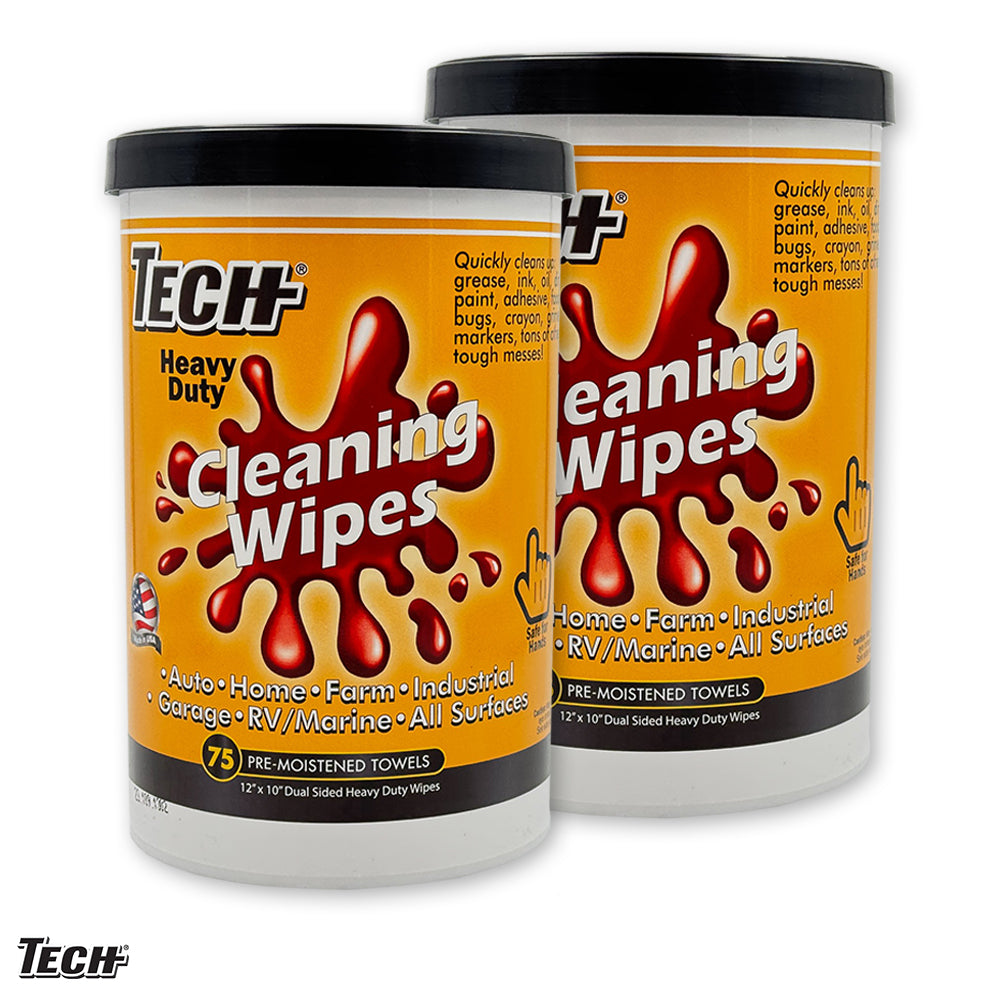 TECH Heavy Duty Cleaning Wipes 75 CT - 2 pk (150 Wipes)