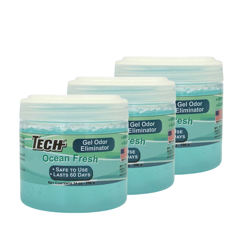 TECH Gel Odor Eliminator - Ocean Fresh 3 pk