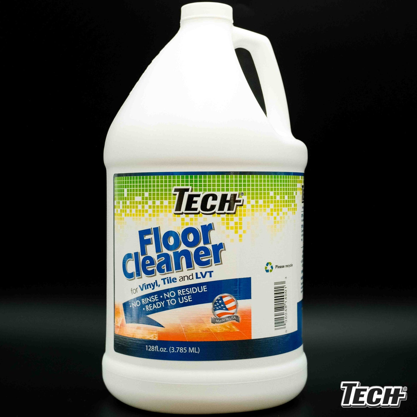 TECH Floor Cleaner For Tile, Vinyl & LVT Floors 128 oz - pH Balanced Low Streak Formula