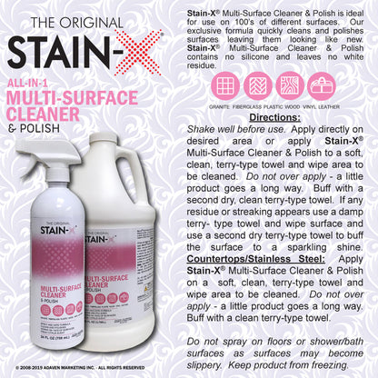 Stain-X Multi-Surface Cleaner & Polish 128 oz