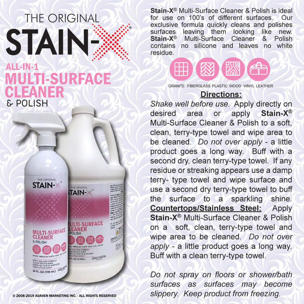 StainX MultiSurface Cleaner & Polish 128 oz TECH Enterprises Inc.