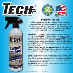 TECH Carpet Cleaner & Instant Spot Remover Directions