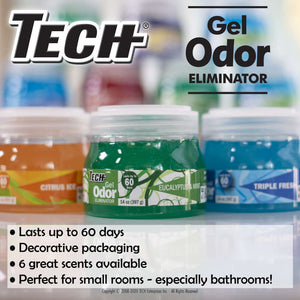 TECH Gel Odor Eliminator Eucalyptus Mint 14 oz 6 pk