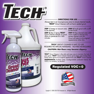 TECH Grout Cleaner Directions Graphic