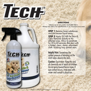 TECH Pet Stain & Odor Remover Directions