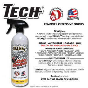 TECH Skunk-X Skunk Odor Remover Directions Graphic