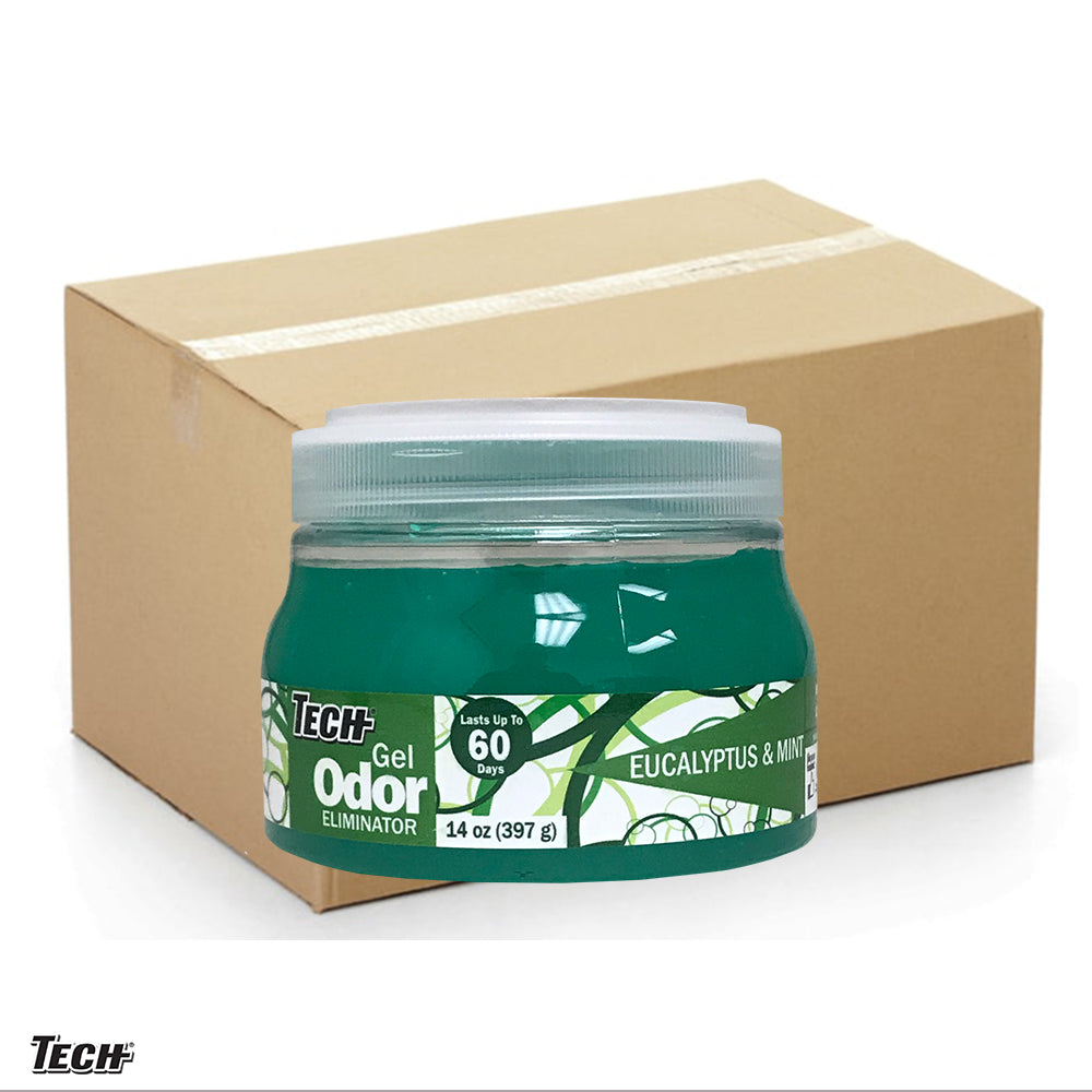 TECH Gel Odor Eliminator Eucalyptus Mint 14 oz 6 pk
