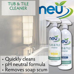 NEU Tub & Tile Cleaner Rain Scent 24 oz /2 pk pH Neutral Effective Spr ...